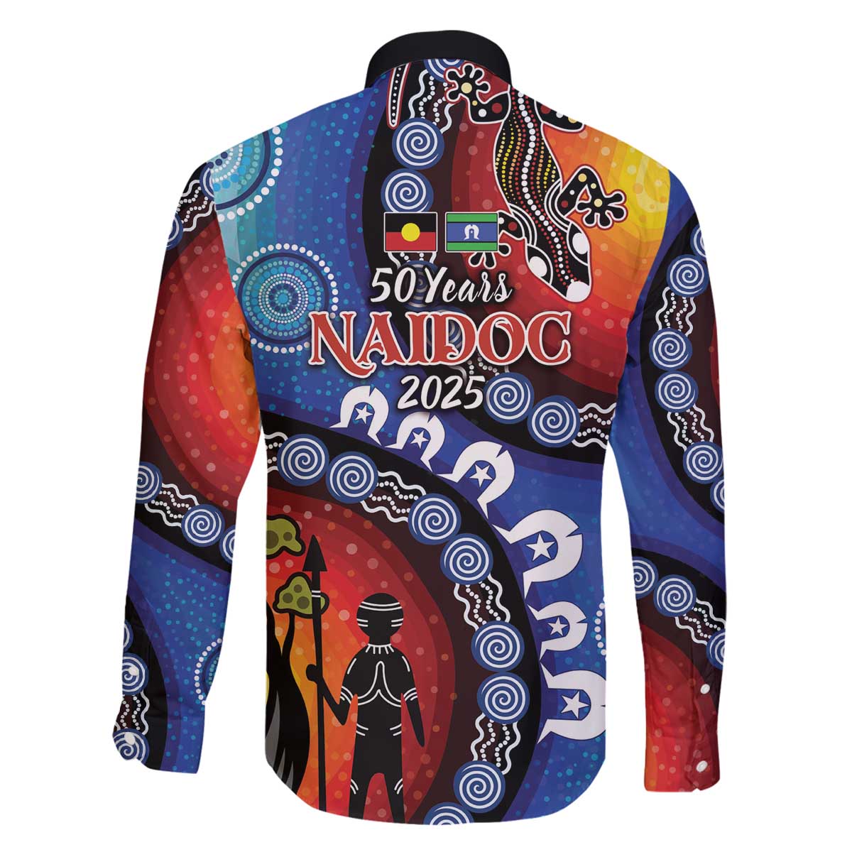 Honoring 50 Years NAIDOC Week 2025 Family Matching Off The Shoulder Long Sleeve Dress and Hawaiian Shirt