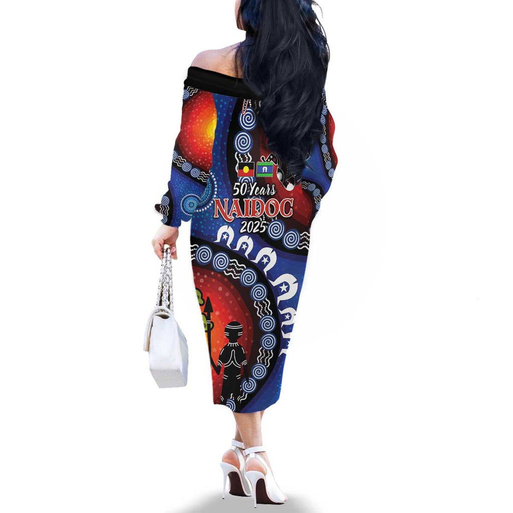 Honoring 50 Years NAIDOC Week 2025 Family Matching Off The Shoulder Long Sleeve Dress and Hawaiian Shirt