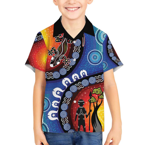 Honoring 50 Years NAIDOC Week 2025 Family Matching Off The Shoulder Long Sleeve Dress and Hawaiian Shirt