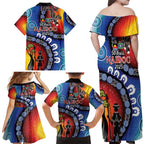 Honoring 50 Years NAIDOC Week 2025 Family Matching Off Shoulder Maxi Dress and Hawaiian Shirt