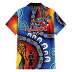 Honoring 50 Years NAIDOC Week 2025 Family Matching Off Shoulder Short Dress and Hawaiian Shirt
