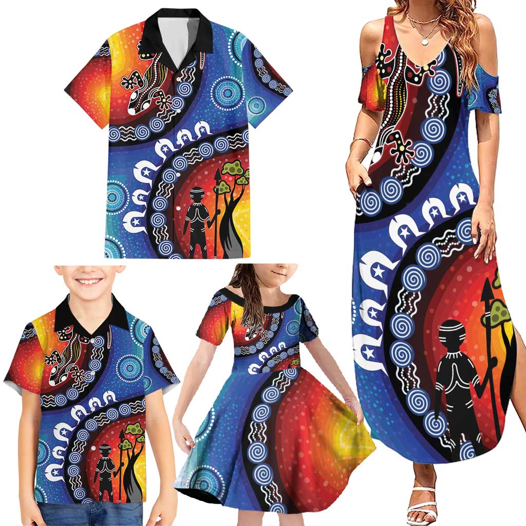 Honoring 50 Years NAIDOC Week 2025 Family Matching Summer Maxi Dress and Hawaiian Shirt