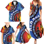 Honoring 50 Years NAIDOC Week 2025 Family Matching Summer Maxi Dress and Hawaiian Shirt