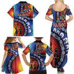 Honoring 50 Years NAIDOC Week 2025 Family Matching Summer Maxi Dress and Hawaiian Shirt
