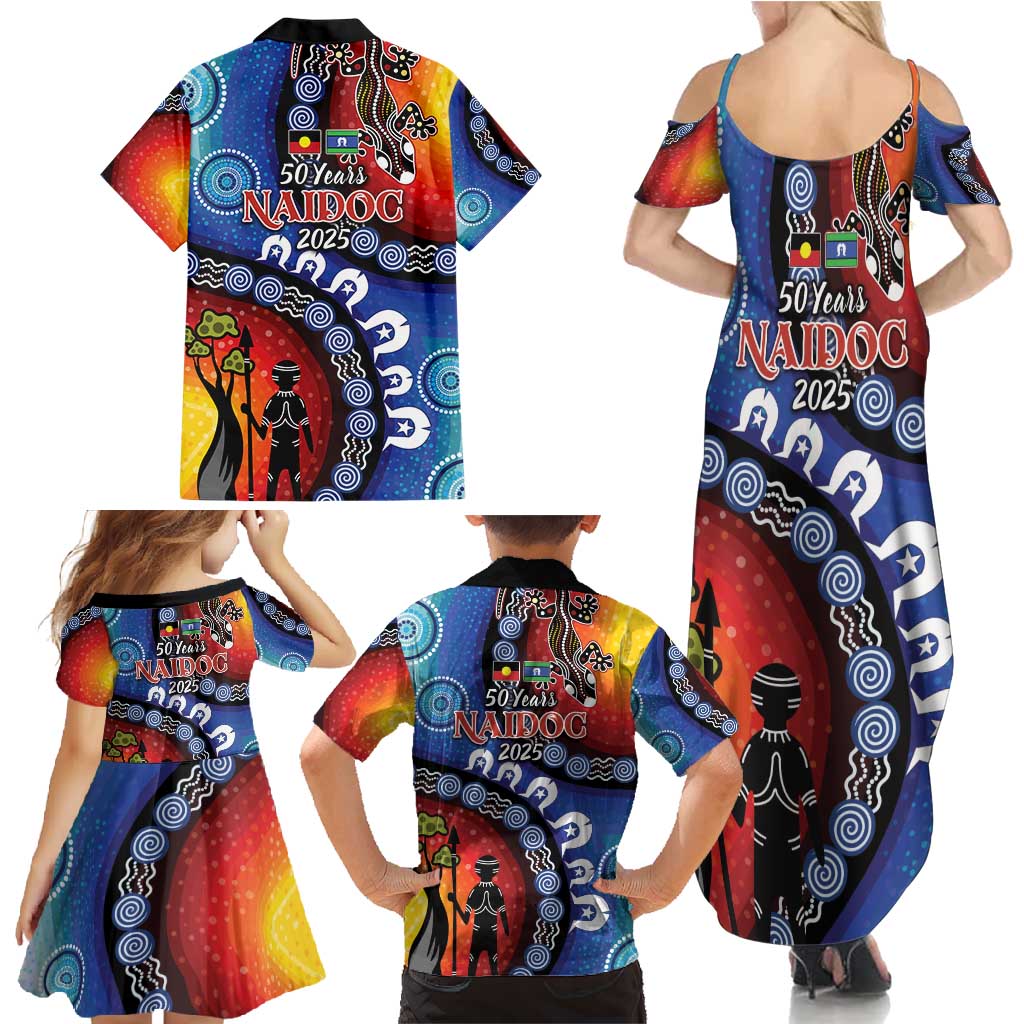Honoring 50 Years NAIDOC Week 2025 Family Matching Summer Maxi Dress and Hawaiian Shirt