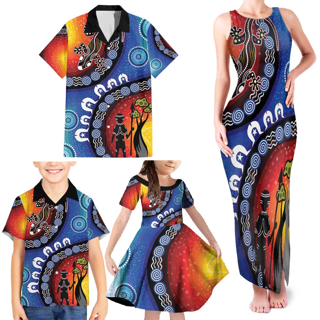 Honoring 50 Years NAIDOC Week 2025 Family Matching Tank Maxi Dress and Hawaiian Shirt