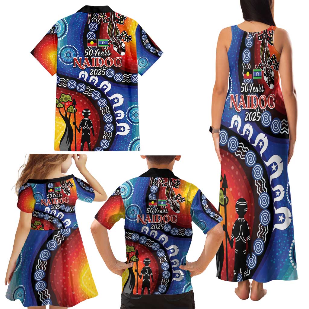 Honoring 50 Years NAIDOC Week 2025 Family Matching Tank Maxi Dress and Hawaiian Shirt
