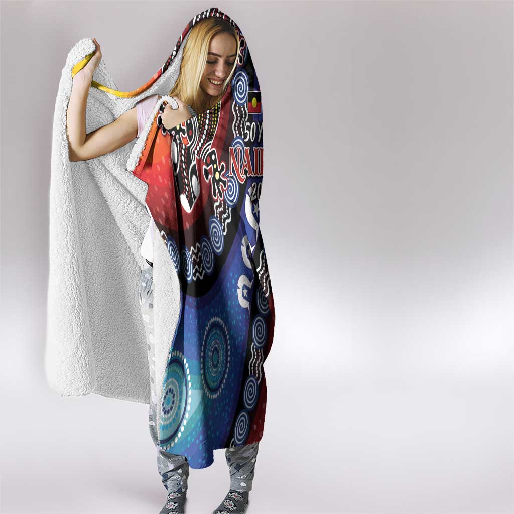 Honoring 50 Years NAIDOC Week 2025 Hooded Blanket