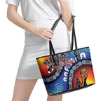 Honoring 50 Years NAIDOC Week 2025 Leather Tote Bag