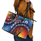 Honoring 50 Years NAIDOC Week 2025 Leather Tote Bag