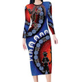 Honoring 50 Years NAIDOC Week 2025 Long Sleeve Bodycon Dress