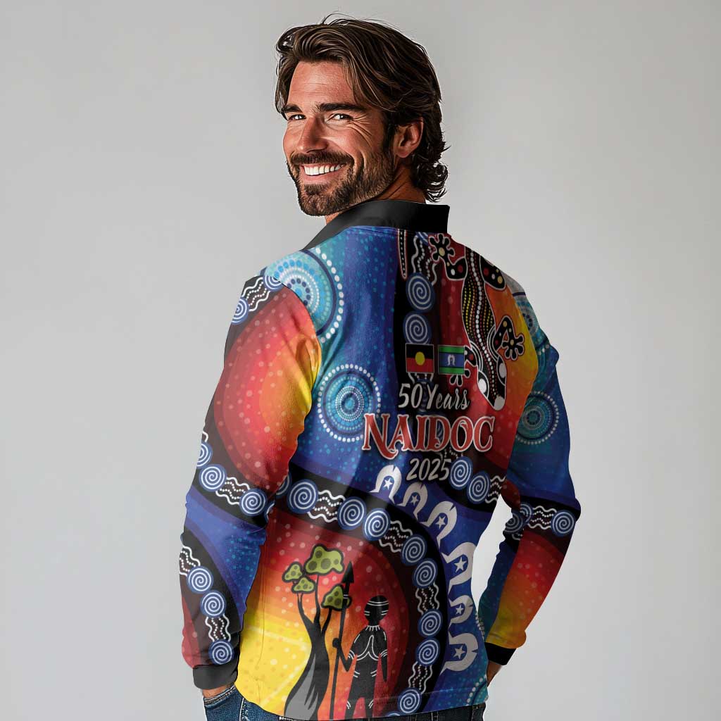 Honoring 50 Years NAIDOC Week 2025 Long Sleeve Polo Shirt