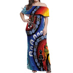 Honoring 50 Years NAIDOC Week 2025 Off Shoulder Maxi Dress