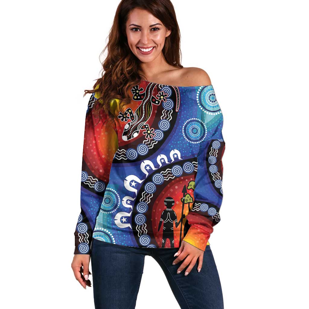 Honoring 50 Years NAIDOC Week 2025 Off Shoulder Sweater
