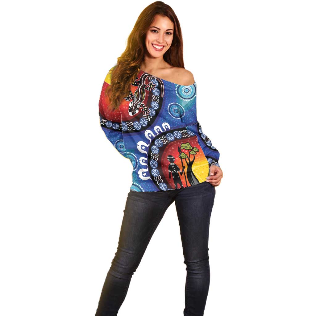 Honoring 50 Years NAIDOC Week 2025 Off Shoulder Sweater
