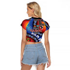 Honoring 50 Years NAIDOC Week 2025 Raglan Cropped T Shirt