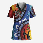 Honoring 50 Years NAIDOC Week 2025 Scrub Top - Aussie Hoodie