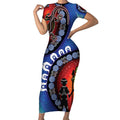 Honoring 50 Years NAIDOC Week 2025 Short Sleeve Bodycon Dress