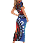 Honoring 50 Years NAIDOC Week 2025 Short Sleeve Bodycon Dress