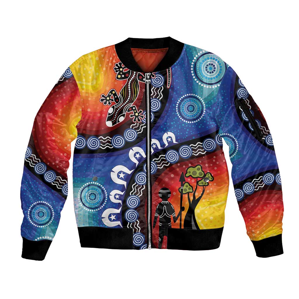 Honoring 50 Years NAIDOC Week 2025 Sleeve Zip Bomber Jacket