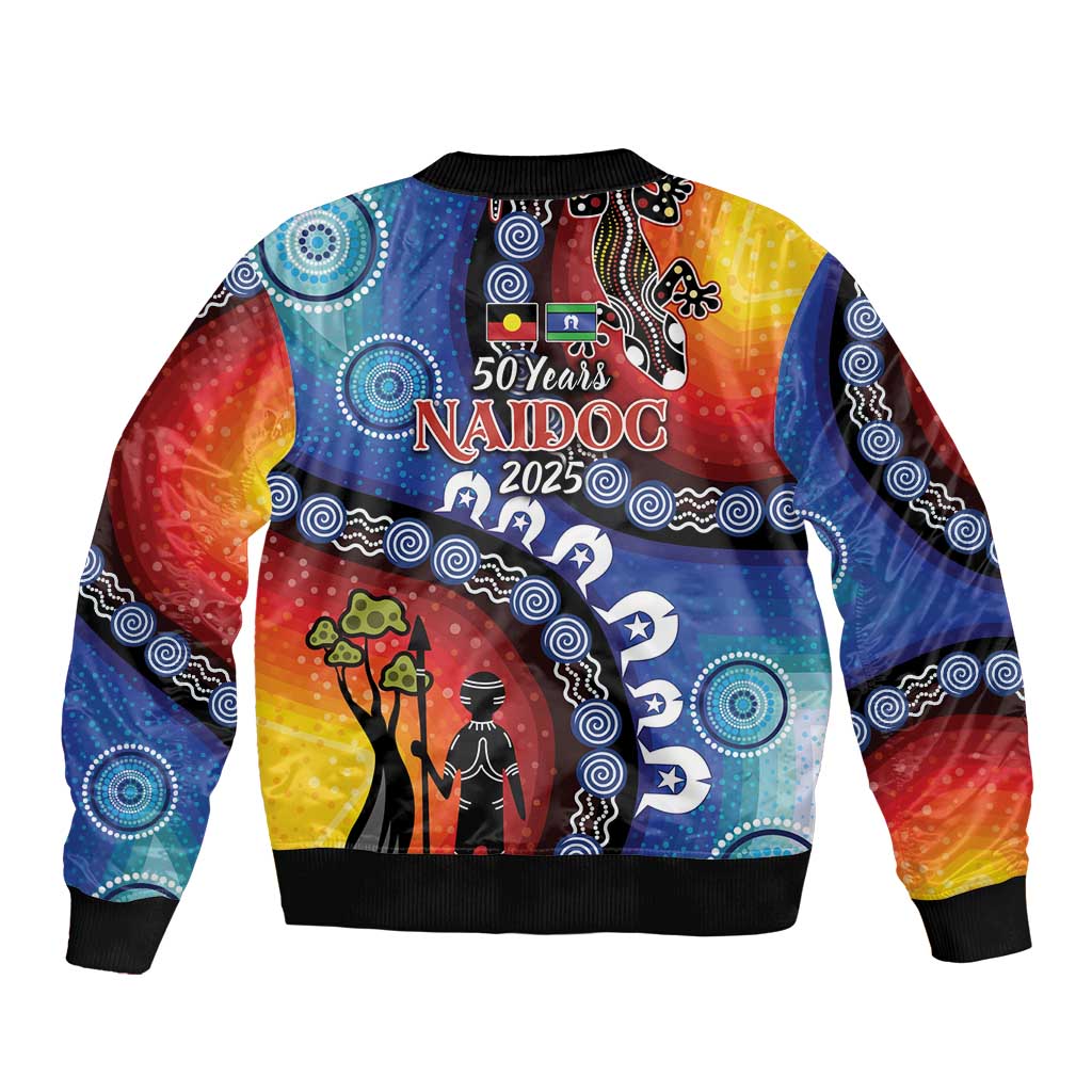Honoring 50 Years NAIDOC Week 2025 Sleeve Zip Bomber Jacket