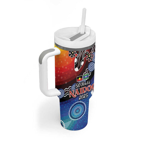 Honoring 50 Years NAIDOC Week 2025 Tumbler With Handle