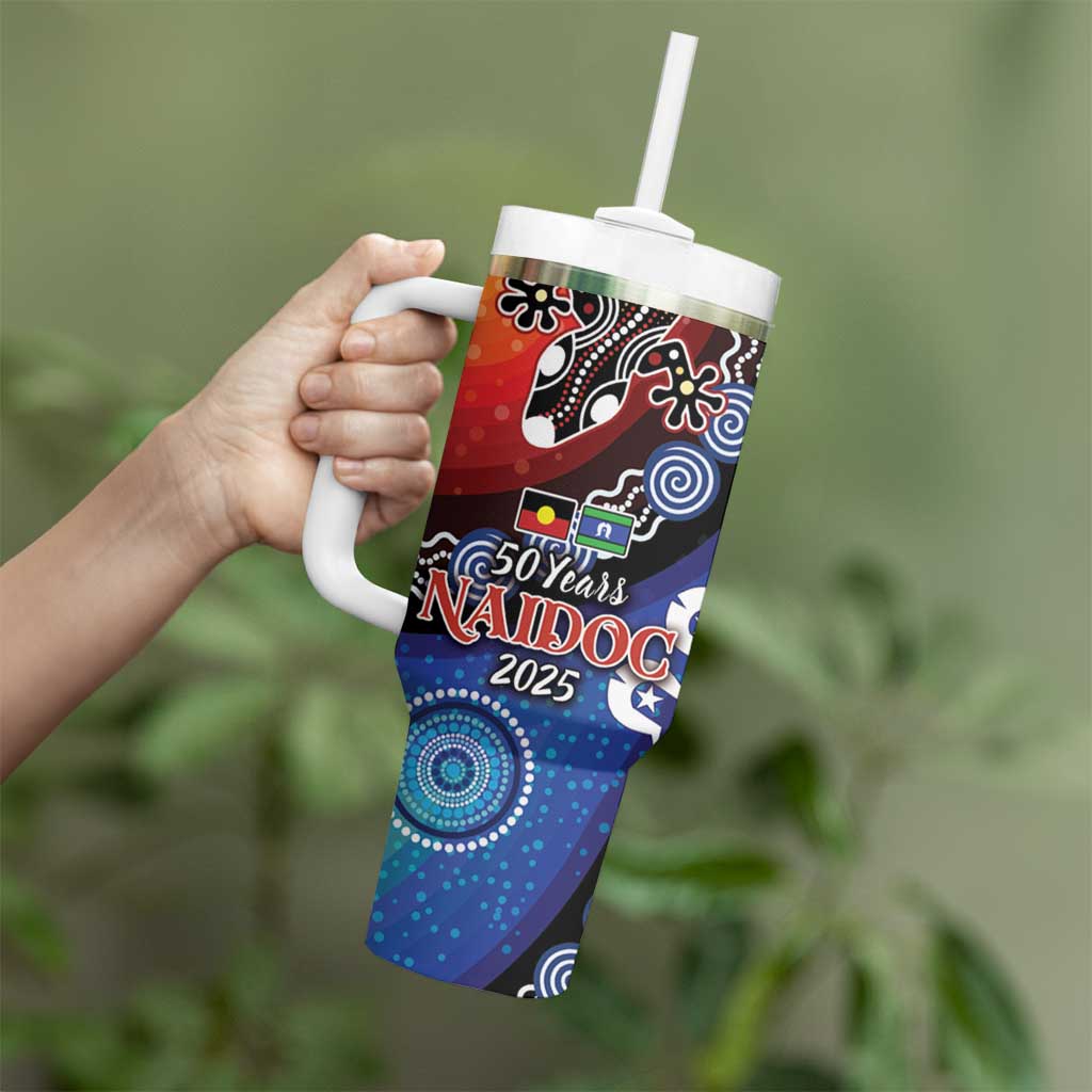 Honoring 50 Years NAIDOC Week 2025 Tumbler With Handle