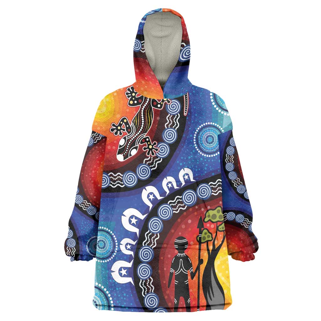 Honoring 50 Years NAIDOC Week 2025 Wearable Blanket Hoodie