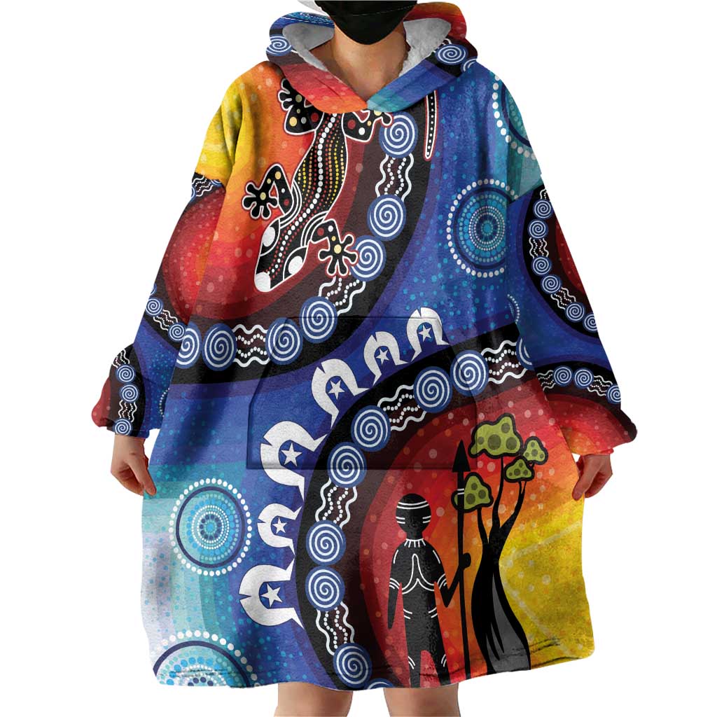 Honoring 50 Years NAIDOC Week 2025 Wearable Blanket Hoodie