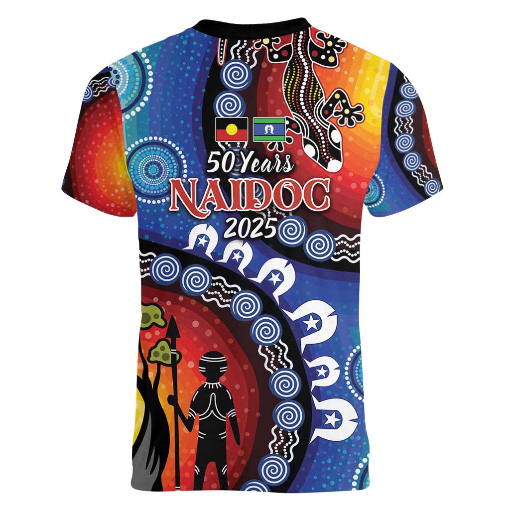 Honoring 50 Years NAIDOC Week 2025 Women V-Neck T-Shirt