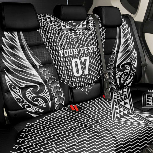 2025 Rugby Championship New Zealand Custom Back Car Seat Cover Poutama Motifs - Aussie Hoodie
