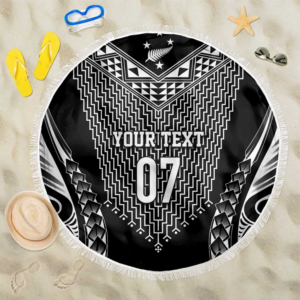 2025 Rugby Championship New Zealand Custom Beach Blanket Poutama Motifs - Aussie Hoodie