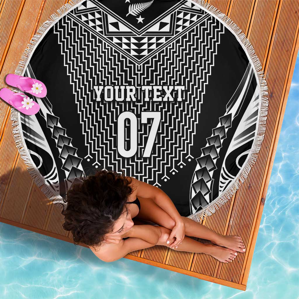 2025 Rugby Championship New Zealand Custom Beach Blanket Poutama Motifs - Aussie Hoodie