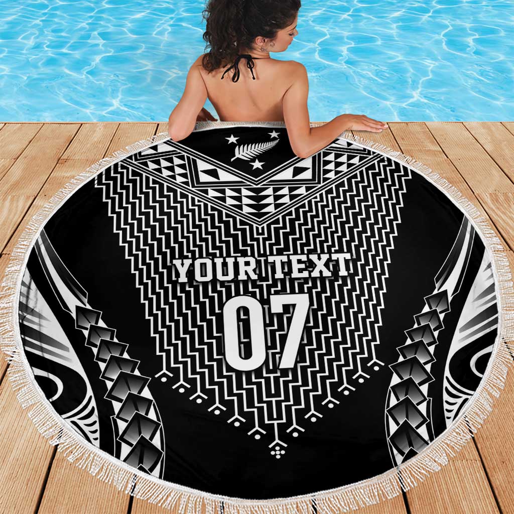 2025 Rugby Championship New Zealand Custom Beach Blanket Poutama Motifs - Aussie Hoodie