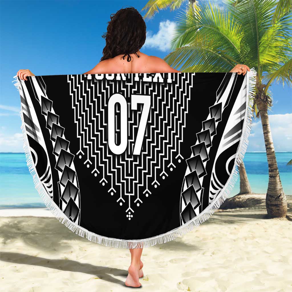 2025 Rugby Championship New Zealand Custom Beach Blanket Poutama Motifs - Aussie Hoodie