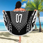 2025 Rugby Championship New Zealand Custom Beach Blanket Poutama Motifs - Aussie Hoodie