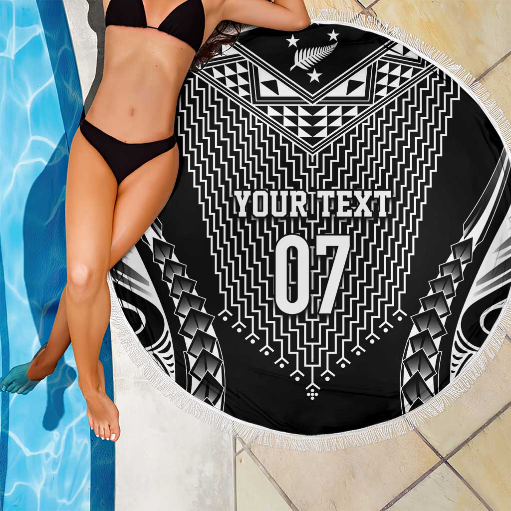 2025 Rugby Championship New Zealand Custom Beach Blanket Poutama Motifs - Aussie Hoodie