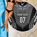 2025 Rugby Championship New Zealand Custom Beach Blanket Poutama Motifs - Aussie Hoodie