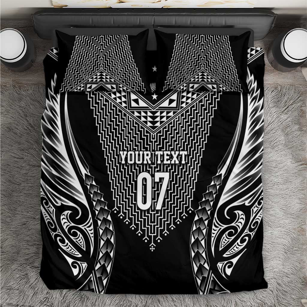 2025 Rugby Championship New Zealand Custom Bedding Set Poutama Motifs - Aussie Hoodie