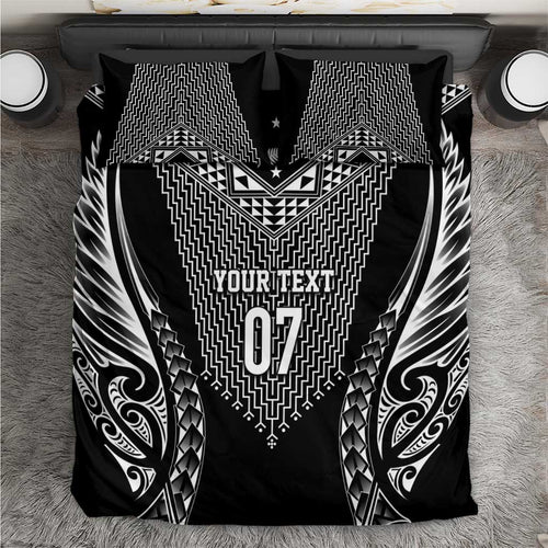 2025 Rugby Championship New Zealand Custom Bedding Set Poutama Motifs - Aussie Hoodie