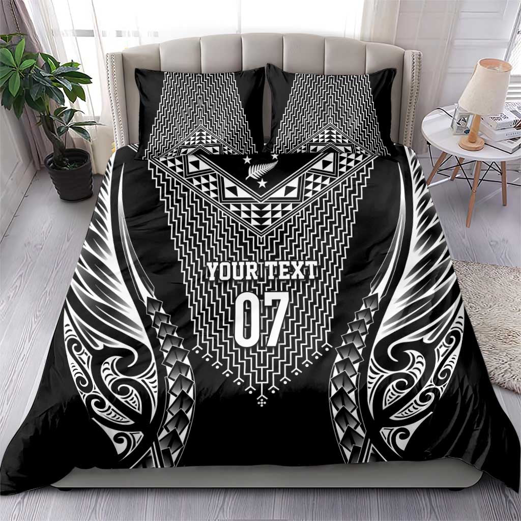 2025 Rugby Championship New Zealand Custom Bedding Set Poutama Motifs - Aussie Hoodie