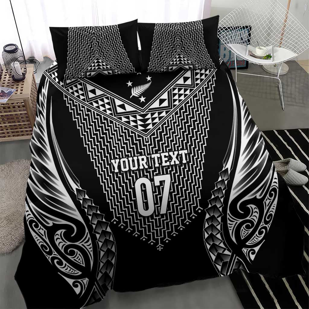 2025 Rugby Championship New Zealand Custom Bedding Set Poutama Motifs - Aussie Hoodie