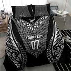 2025 Rugby Championship New Zealand Custom Bedding Set Poutama Motifs - Aussie Hoodie