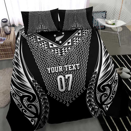 2025 Rugby Championship New Zealand Custom Bedding Set Poutama Motifs - Aussie Hoodie