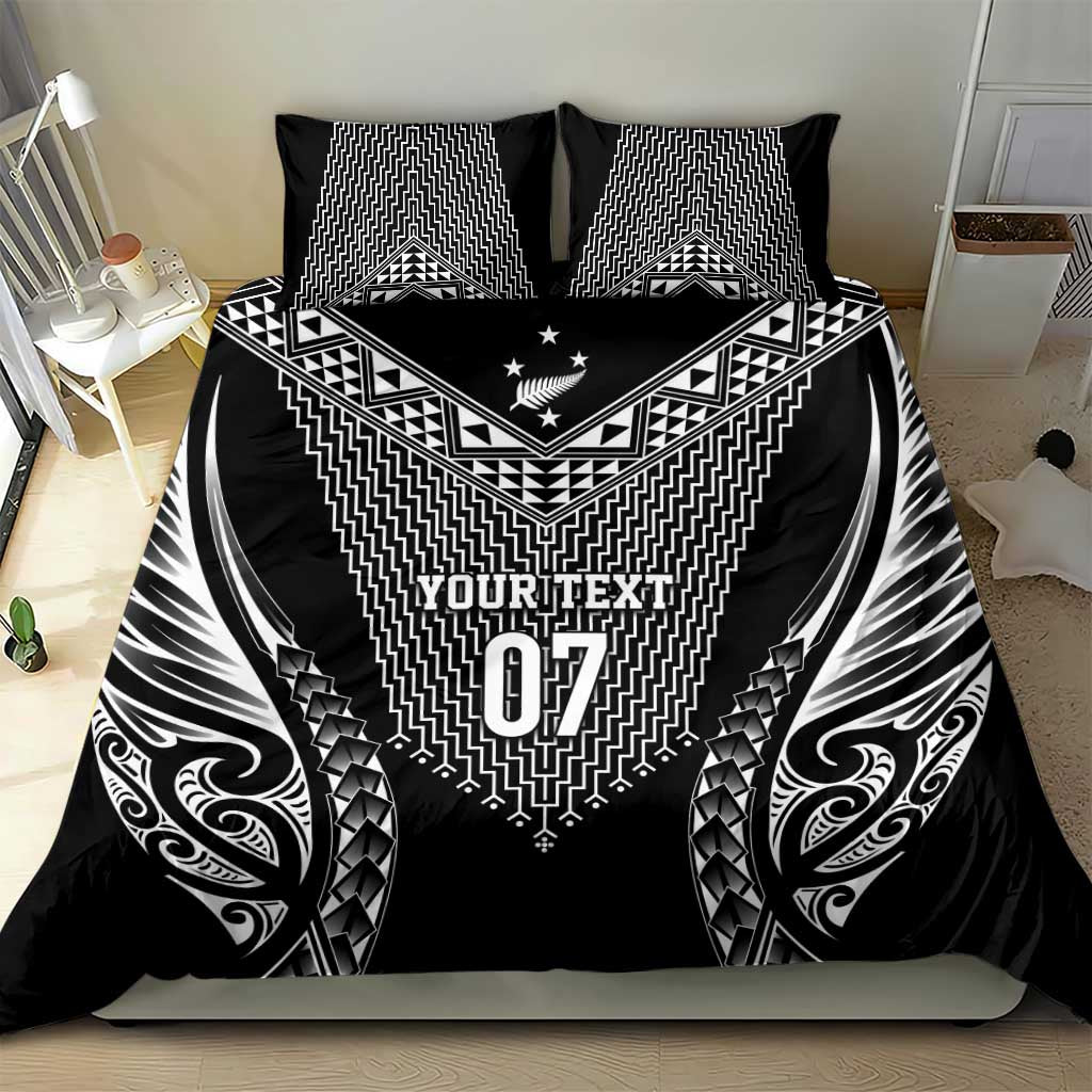 2025 Rugby Championship New Zealand Custom Bedding Set Poutama Motifs - Aussie Hoodie