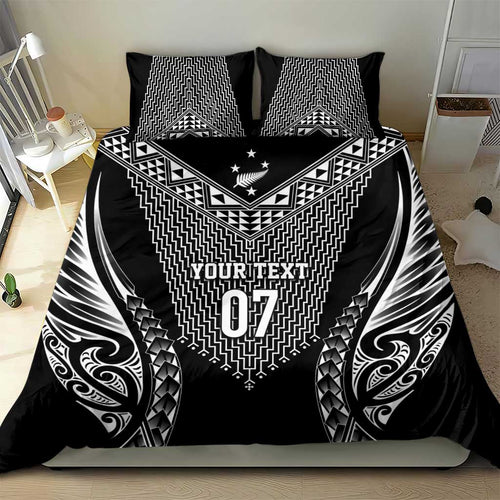 2025 Rugby Championship New Zealand Custom Bedding Set Poutama Motifs - Aussie Hoodie