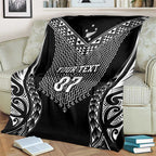 2025 Rugby Championship New Zealand Custom Blanket Poutama Motifs - Aussie Hoodie