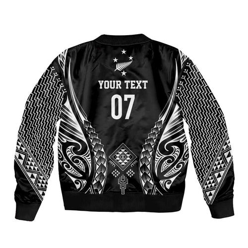 2025 Rugby Championship New Zealand Custom Bomber Jacket Poutama Motifs - Aussie Hoodie