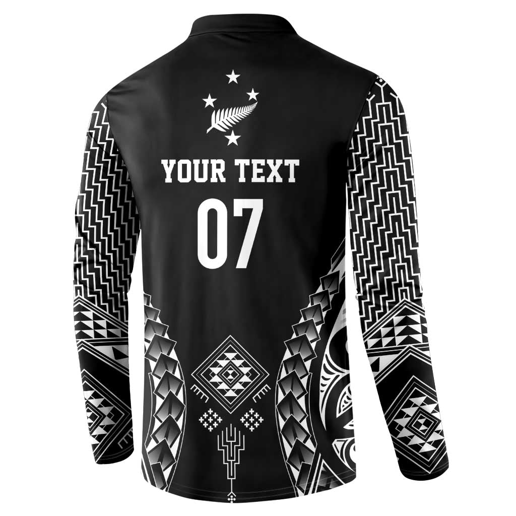 2025 Rugby Championship New Zealand Custom Button Sweatshirt Poutama Motifs - Aussie Hoodie