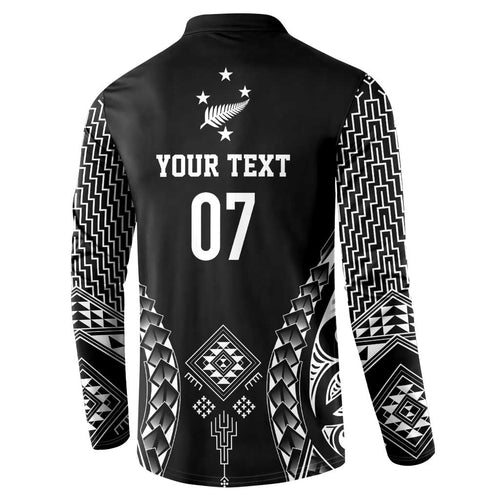 2025 Rugby Championship New Zealand Custom Button Sweatshirt Poutama Motifs - Aussie Hoodie